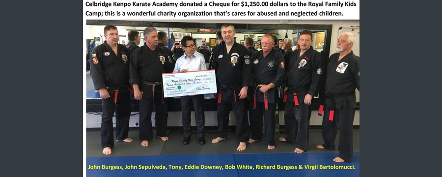 Our 2017 donation to the RFKC Charity which cares for children who suffer abuse and neglect throughout the world.